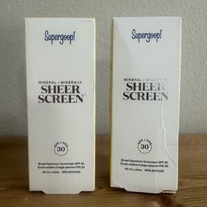 NIB 2-Pack Supergoop! Mineral Sheer Screen SPF 30